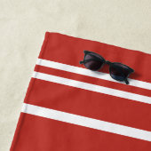 あなたのテニスクラブネームチームスワッグ任意のカラーカスタム ビーチタオル (インサイチュ)