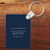 あなたのテニスクラブネームメンバーカスタムスワッグ キーホルダー (裏面)