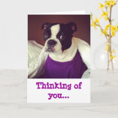 あなたのテリア考えるなボストン カード (黄色い花)