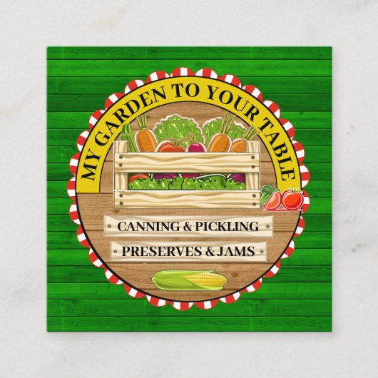 あなたのテーブルに私の庭 スクエア名刺 (正面)