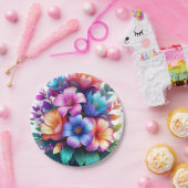 あなたのテーブルの花を咲かせエレガント- フローラ ペーパープレート (パーティー)