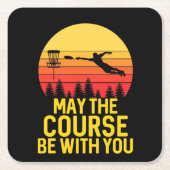 あなたのディスクゴルフ スクエアペーパーコースター (正面)