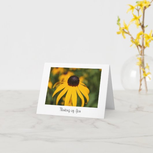 あなたのデイジーの考えること空白のなカード カード (黄色い花)