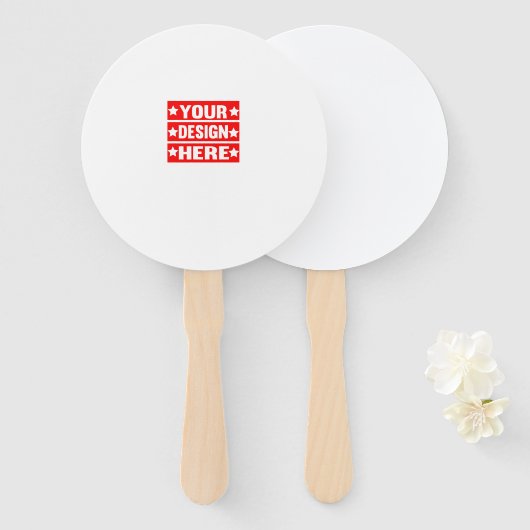 あなたのデザインここカスタムの ハンドファン (正面&裏面)