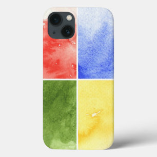 あなたのデザインのための多彩な水彩画の背景 iPhone 13ケース