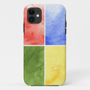 あなたのデザインのための多彩な水彩画の背景 iPhone 11 ケース