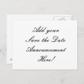 あなたのデザインはこちら！日付のはがきを結婚保存する ポストカード (正面/裏面)