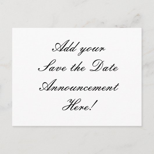 あなたのデザインはこちら！日付のはがきを結婚保存する ポストカード (正面)