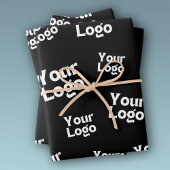 あなたのデザインまたはビジネス ロゴ | ランダムな配置 ラッピングペーパーシート