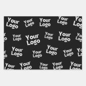 あなたのデザインまたはビジネス ロゴ | ランダムな配置 ラッピングペーパーシート (正面)