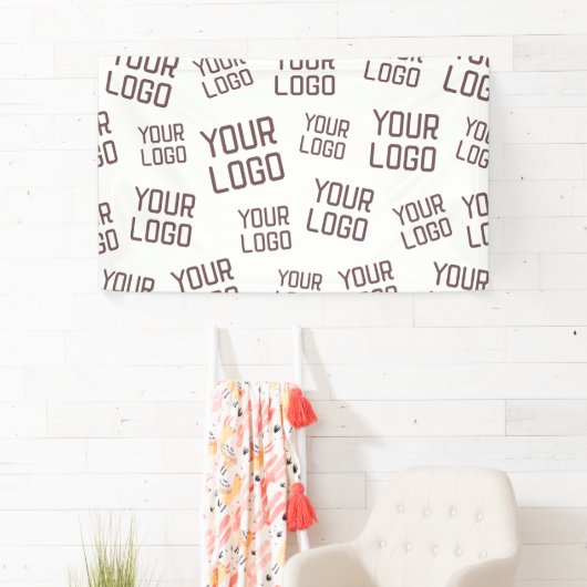 あなたのデザインまたはビジネス ロゴ | ランダムな配置 横断幕 (インサイチュ)