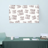 あなたのデザインまたはビジネス ロゴ | ランダムな配置 横断幕 (トレードショー)