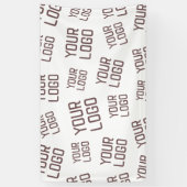 あなたのデザインまたはビジネス ロゴ | ランダムな配置 横断幕 (縦)