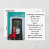 あなたのトップ12のハッシュタグ写真延期された結婚式 ポストカード (正面/裏面)