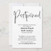 あなたのトップ12のハッシュタグ写真延期された結婚式 招待状 (裏面)