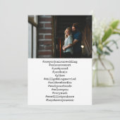 あなたのトップ12のハッシュタグ写真延期された結婚式 招待状 (スタンド正面)