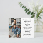 あなたのトップ12ハッシュタグ写真は延期さ結婚れた ポストカード (スタンド正面)