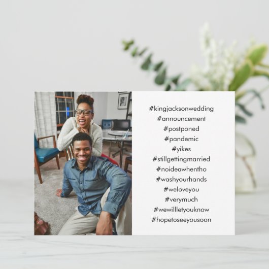 あなたのトップ12ハッシュタグ写真は延期さ結婚れた 招待状 (スタンド正面)