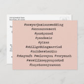 あなたのトップ12ハッシュタグ赤面延期結婚の ポストカード (正面/裏面)