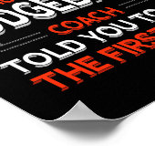 あなたのドッジボールのコーチがあなたにmotivと言ったことを試みなさい ポスター (角)