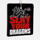 あなたのドラゴン、ヨルダンピーターソンファンのためのギフトを殺害して下さい セラミックオーナメント (右)