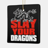 あなたのドラゴン、ヨルダンピーターソンファンのためのギフトを殺害して下さい セラミックオーナメント (左)