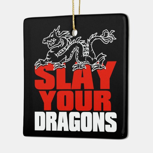 あなたのドラゴン、ヨルダンピーターソンファンのためのギフトを殺害して下さい セラミックオーナメント (左)
