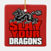 あなたのドラゴン、ヨルダンピーターソンファンのためのギフトを殺害して下さい セラミックオーナメント (裏面)