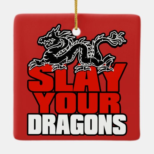 あなたのドラゴン、ヨルダンピーターソンファンのためのギフトを殺害して下さい セラミックオーナメント (裏面)