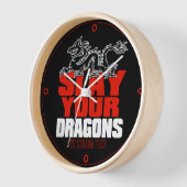 あなたのドラゴン、ヨルダンピーターソンファンのためのギフトを殺害して下さい 壁時計 (傾斜)