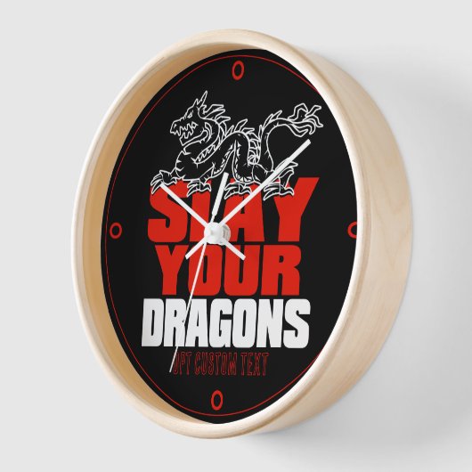 あなたのドラゴン、ヨルダンピーターソンファンのためのギフトを殺害して下さい 壁時計 (傾斜)
