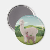 あなたのドラマのためのラマ マグネット (正面/裏面)