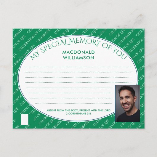 あなたのナイジェリアの特別なメモリ共有メモリカード ポストカード (正面)