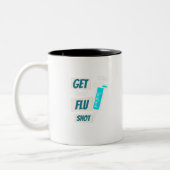 あなたのナースインフルエンザショットナースインフルエンザショットギフトを取得おもしろいする ツートーンマグカップ (左)