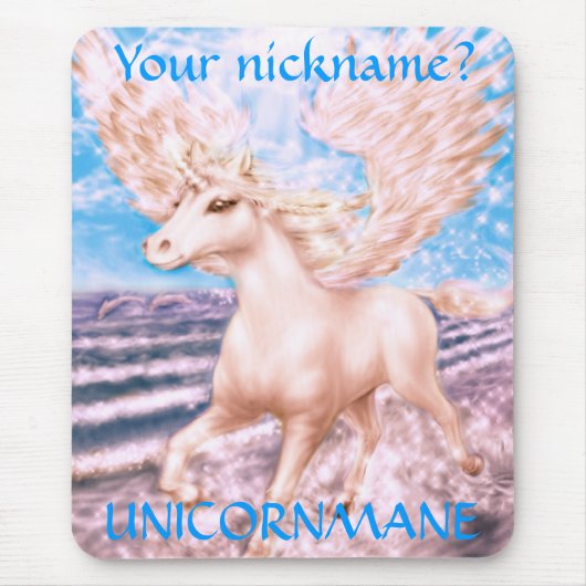 あなたのニックネームか。、UNICORNMANE マウスパッド (正面)