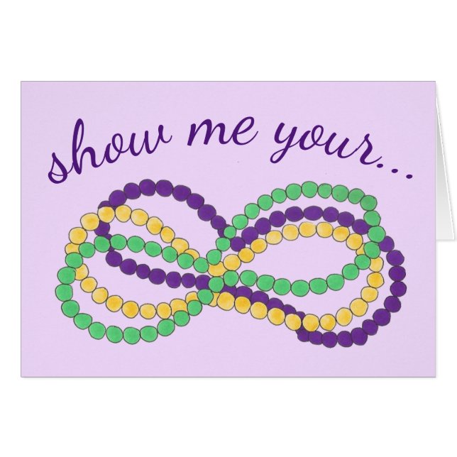 あなたのニューオーリンズマルディグラスビーズNOLAを表示 (正面横)