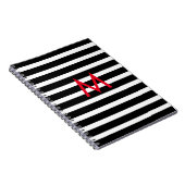 あなたのノートBWのストライプを個人化して下さい ノートブック (右側)