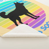 あなたのハスキーは靴下もレトロサンセットピーチを埋める シェルパブランケット (3/4)