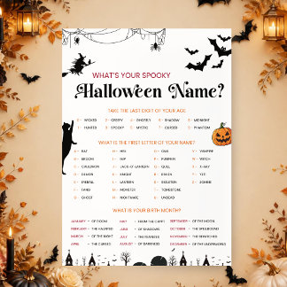 あなたのハロウィンの怪しい名前は? | ハロウィンゲーム 招待状