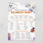 あなたのハロウィンの怪しい名前は?パーティーゲーム 招待状 (正面)
