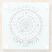 あなたのハートがあなたのコンパスがあるようにして下さい ガラスコースター (裏面)