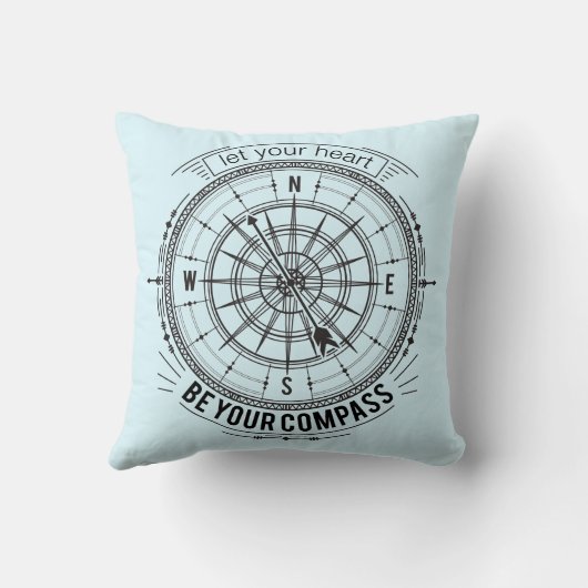 あなたのハートがあなたのコンパスがあるようにして下さい クッション (裏面)