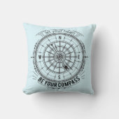 あなたのハートがあなたのコンパスがあるようにして下さい クッション (正面)