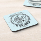 あなたのハートがあなたのコンパスがあるようにして下さい コースター (左側)