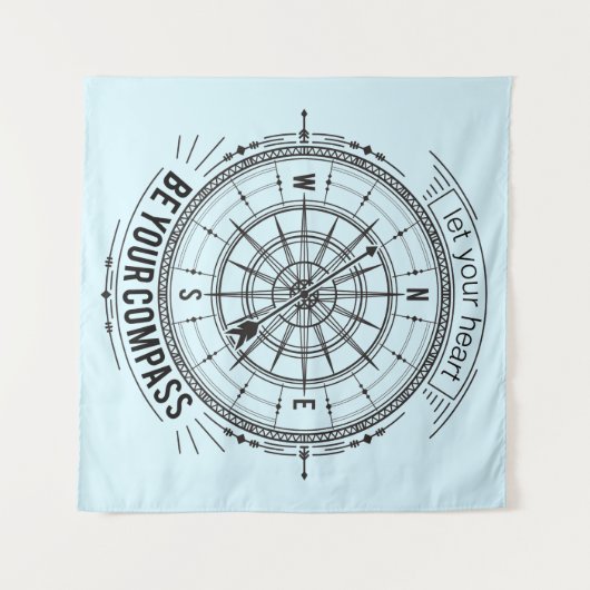 あなたのハートがあなたのコンパスがあるようにして下さい タペストリー (正面(横))