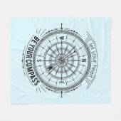 あなたのハートがあなたのコンパスがあるようにして下さい フリースブランケット (正面(横))