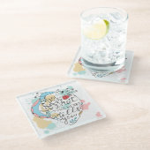 あなたのハートが告げることだけをして下さい ガラスコースター (アングル)