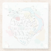 あなたのハートが告げることだけをして下さい ガラスコースター (裏面)