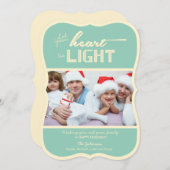 あなたのハートが薄緑およびクリーム色があるようにして下さい シーズンカード (正面/裏面)