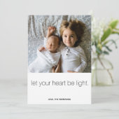 あなたのハートが軽い休日の写真カードがあるようにして下さい シーズンカード (スタンド正面)